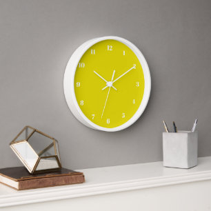 Horloge Police de l'horloge murale jaune Couleurs et chiff