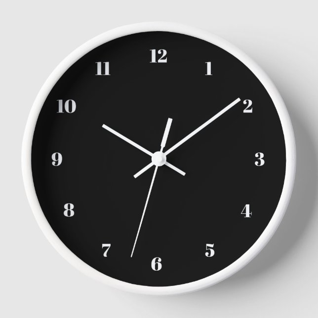 Horloge Polices de couleur et de numéro personnalisées de  (Recto)