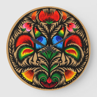 Horloge Pologne de Wycinanki/multicolore