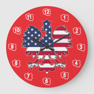 Horloge polonaise d'aigle américain