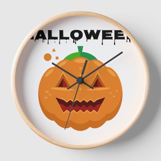 Horloge pomme d'halloween (Recto)