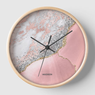Horloge Porte en marbre rose
