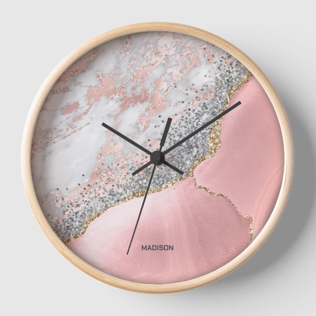 Horloge Porte en marbre rose (Recto)