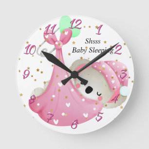 Horloge pour la chambre des filles pour bébés