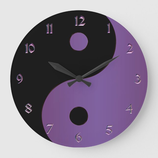 Horloge pourpre et noire de Yin Yang (Recto)