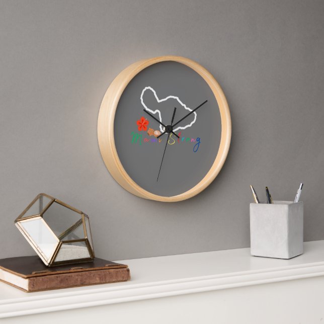 Horloge Priez pour Maui Hawaii Strong (Bureau)