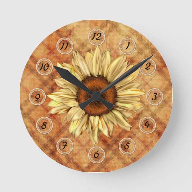 Horloge primitive du mur de tournesol (Recto)