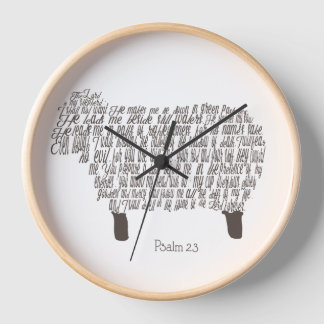 Horloge Psaume 23 Art Christian