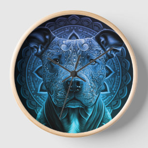 Horloge Race de chien de Pittbull