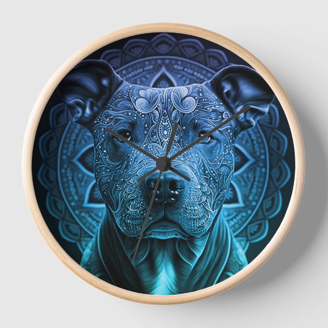 Horloge Race de chien de Pittbull (Recto)