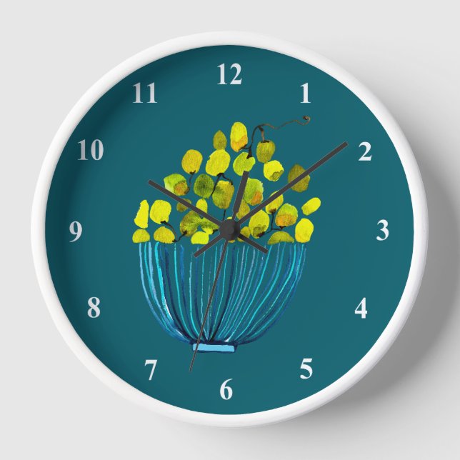 Horloge raisin aquarelle art fruit (Recto)