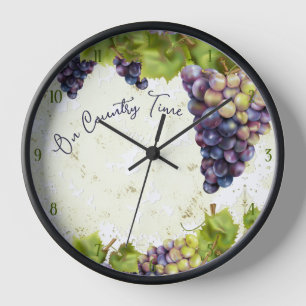 Horloge Raisins Cuisine Botanique de Campagne