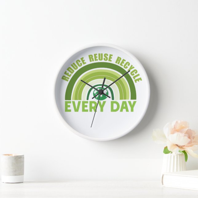 Horloge Réduire la réutilisation du recyclage (Maison)