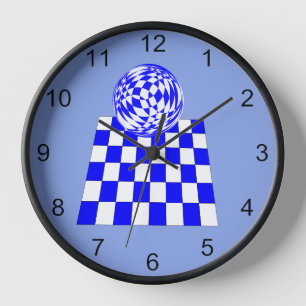 Horloge - Réflexion du tableau de contrôle dans la