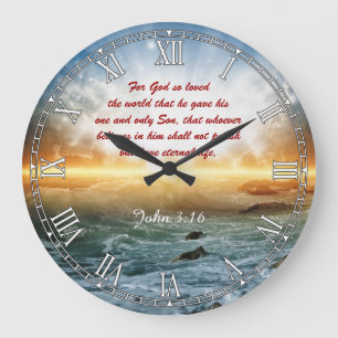 Horloge religieuse de Personalizable de vers de