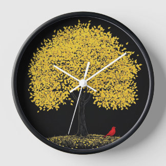 Horloge Reloj de pared con fondo de árbol