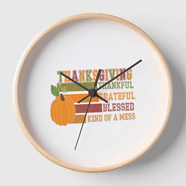 Horloge Remerciements Grâces et grâces à Dieu (Recto)