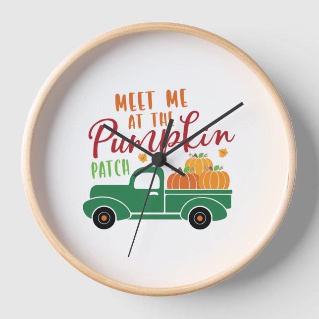 Horloge Rencontrez-Moi Au Patch Citrouille (Recto)