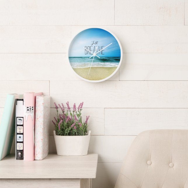 Horloge Respirez sur la plage (Salle de lecture)