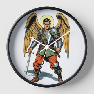Horloge Retro Comic Book Style St Michael Wall Clock