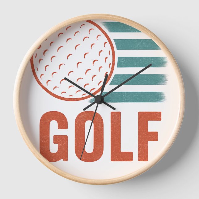 Horloge Retro Grunge Golf (Recto)