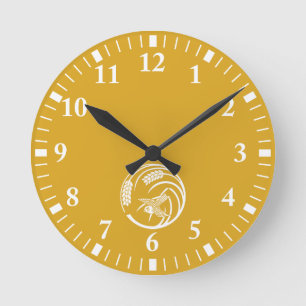 HORLOGE RONDE 一本稲の丸に雀
