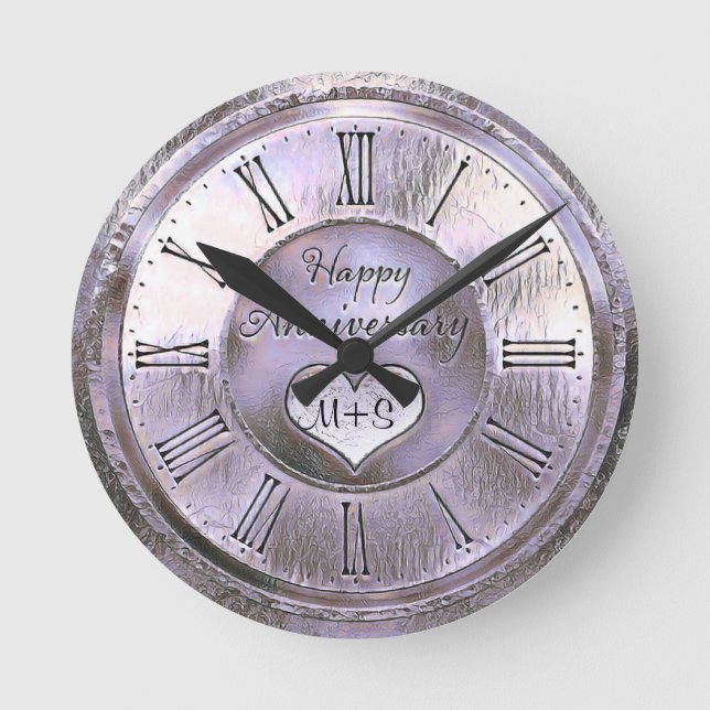 Horloge Ronde 10e anniversaire du Mariage (Recto)