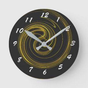 Horloge Ronde 12 Nombre de choix à choisir à partir d'or n noir 