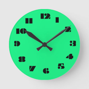Horloge Ronde 12 Nombre de choix à choisir parmi l'horloge verte