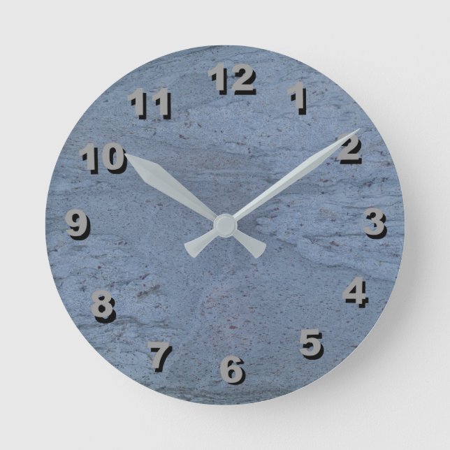 Horloge Ronde 12 Number Choices to Choose-Blue Marble Clock (Recto)