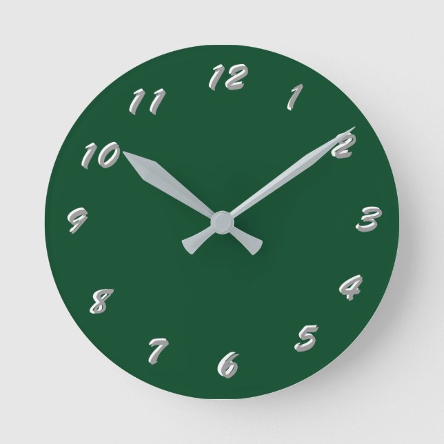 Horloge Ronde 12 Number choices to choose from evergreen clock (Recto)