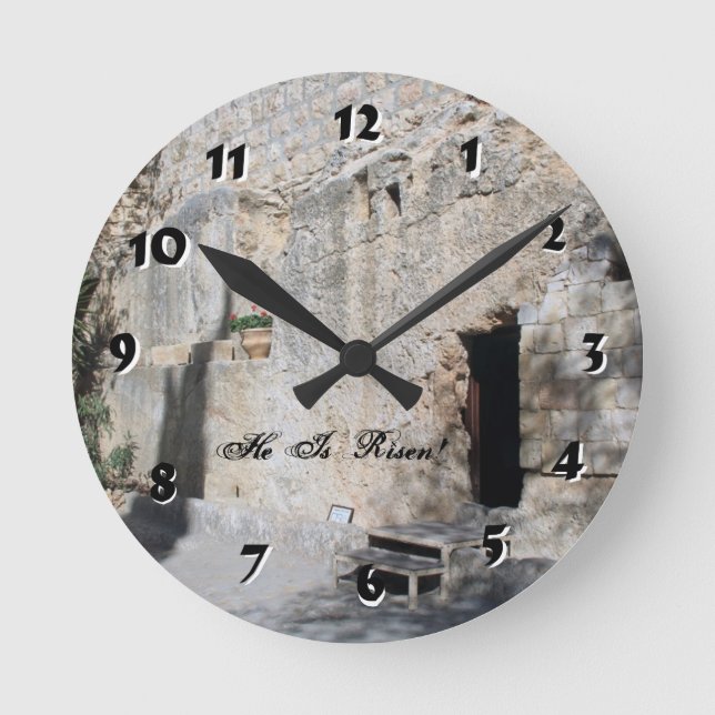 Horloge Ronde 12 Number Choices to Choose — Jesus Tomb Clock (Recto)