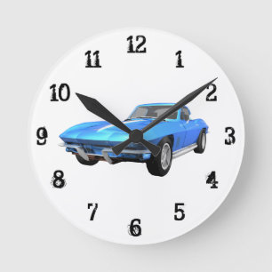 Horloge Ronde 1967 Corvette :Horloge murale