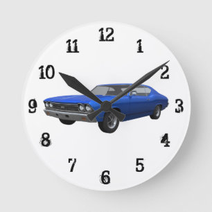 Horloge Ronde 1968 Chevelle SS:Horloge murale