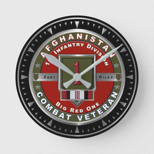 Horloge Ronde 1re Division d'infanterie Afghanistan Vétérinaire (Recto)