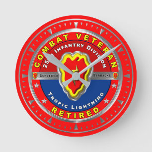 Horloge Ronde 25e Division d'infanterie Ancien combattant de com