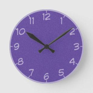 Horloge Ronde 27 nuances d'horloge pourpre