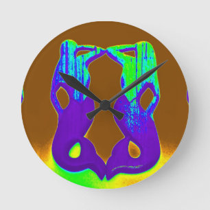 Horloge Ronde 2 sirènes d'observation violette