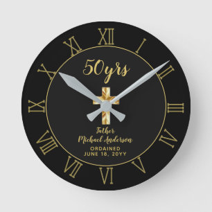 Horloge Ronde 50e anniversaire de l'Ordination Prêtre Jubilé d'o