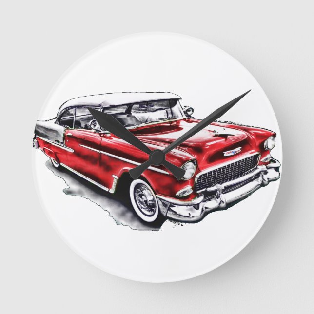 Horloge Ronde 55 Chevy (Recto)