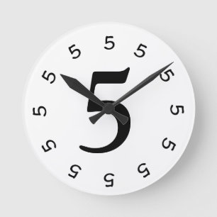 Horloge Ronde 5 o'clock simple Wall Clock 2