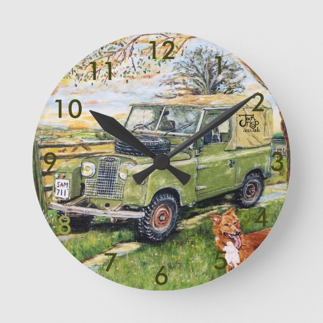 Horloge Ronde 8" Wall Clock "FARM" Design (Recto)