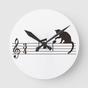 Horloge Ronde A Cat