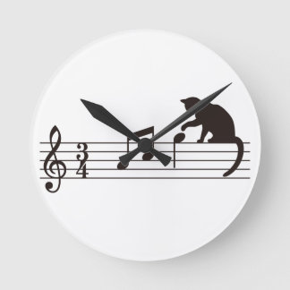 Horloge Ronde A Cat