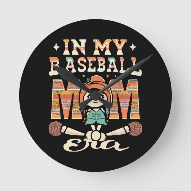 Horloge Ronde À l'ère de ma mère de baseball (Recto)