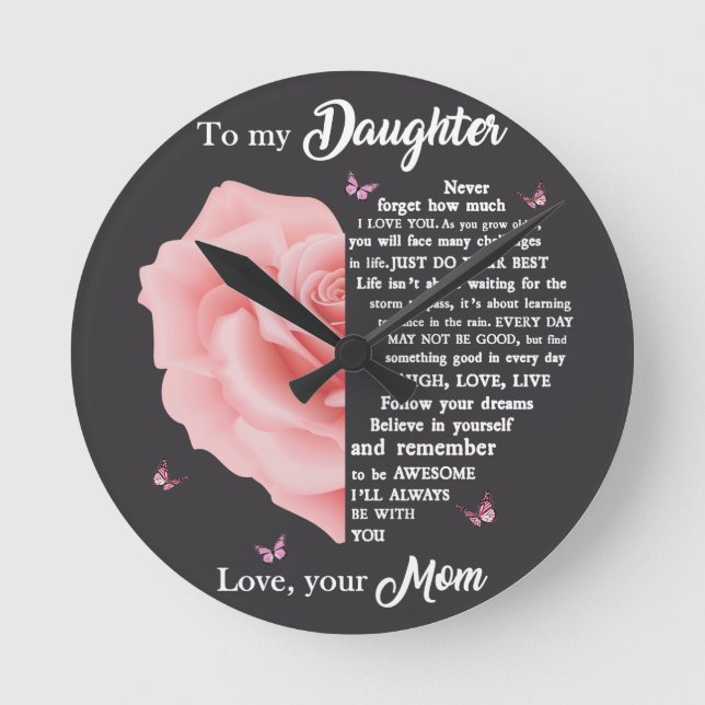 Horloge Ronde À ma fille (Recto)