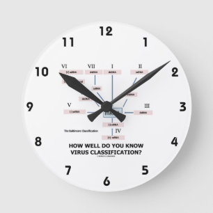 Horloge Ronde À quel point savez-vous la classification de viru
