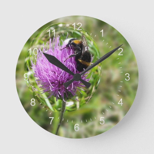 Horloge Ronde Abeille en bulle (Recto)