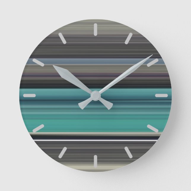 Horloge Ronde Abstract #1: Teal and grey (Recto)