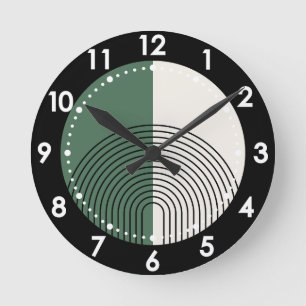 Horloge Ronde Abstraction Bohème Moderne